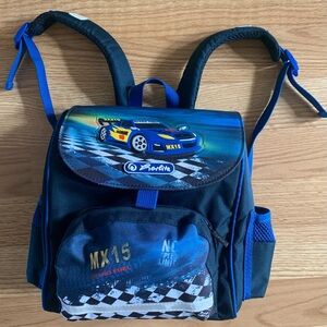 Herlitz Blue Racing Car Backpack for Kids